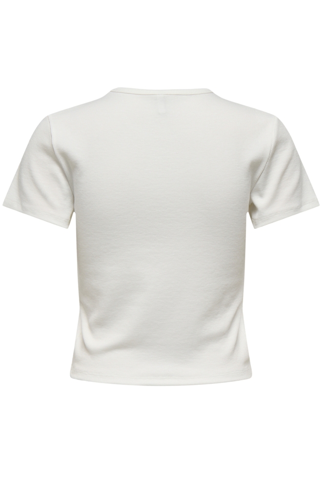 ONLDANIELLA S/S RIB TOP CS JRS 15350554 CLOUD DANCER/BOW